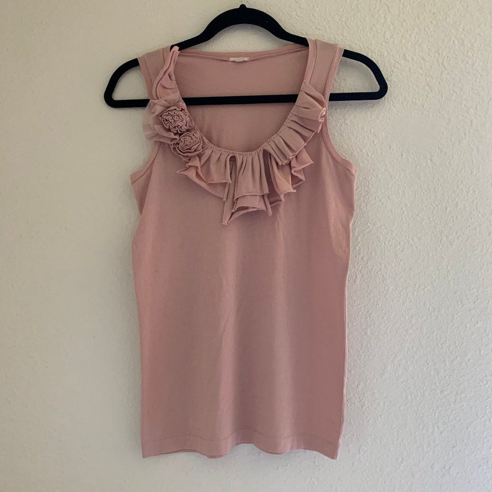 J. Crew | Light pink ruffled tank